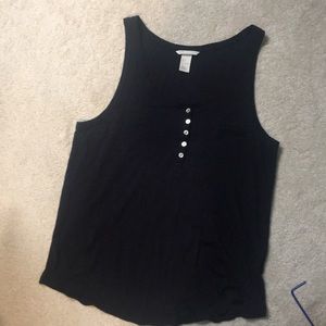 h&m navy basic tank top